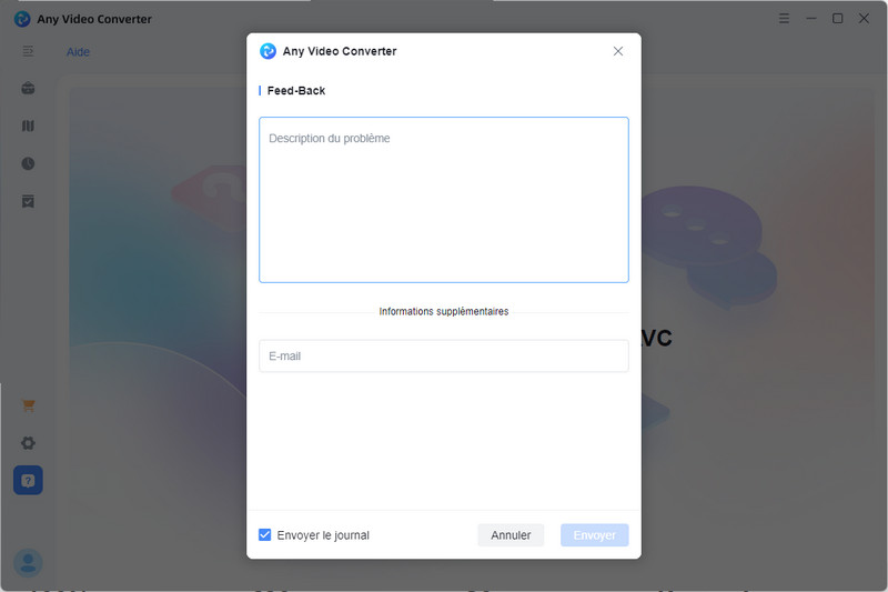Envoyer le fichier journal