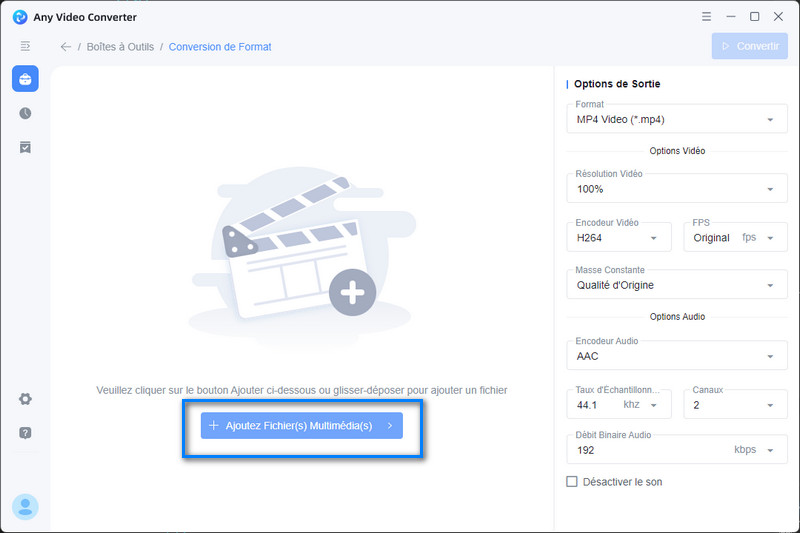 Importez des médias