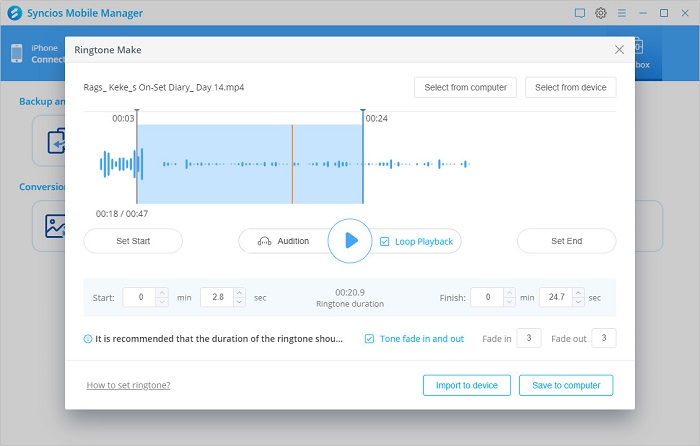 make a ringtone for mobile phone