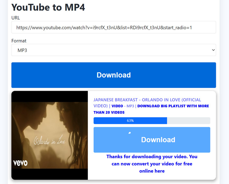 download youtube to mp3 with loaderto