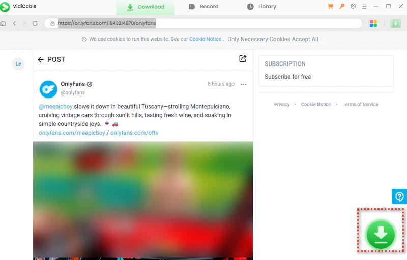 vidicable download button