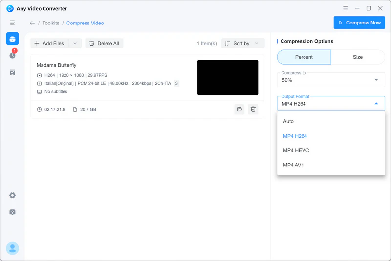 compress mkv to mp4 by 50%