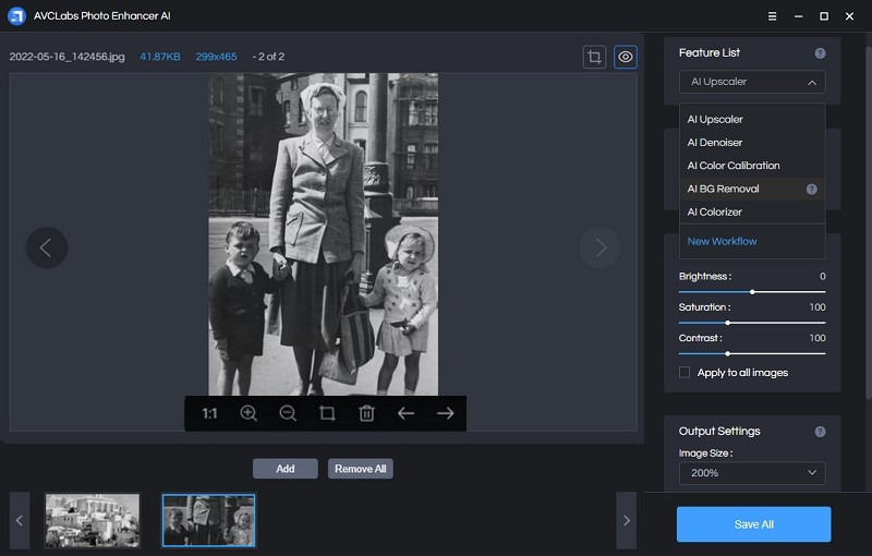 add old black white photos to Enhancer AI